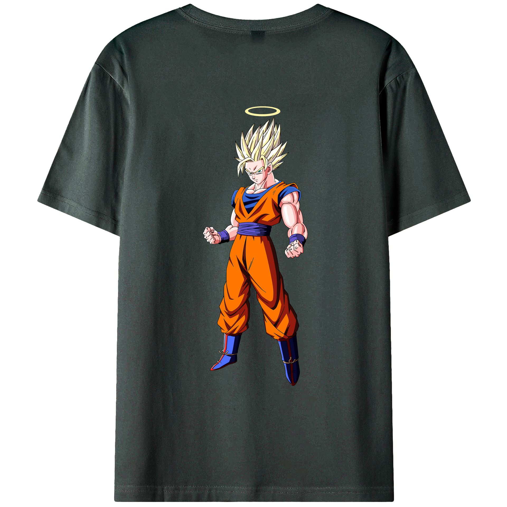 （画像用） ドラゴンボール 孫悟空（そん ごくう）Son Goku カカロット DRAGON BALL Kakarotto 綿100％ メンズ半袖Tシャツ（バックプリント） 通気性